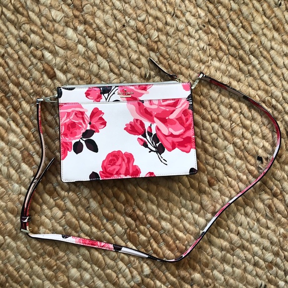 kate spade Handbags - Kate Spade rose floral pattern pink purse